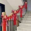 Decorações para corrimão de escada de casamento, conjunto de decoração para quarto de noivos, guirlanda para escada da noiva, enfeites e acessórios suspensos para casamento