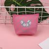 Monedero de Dibujos Animados Estilo Coreano Simple Estilo Coreano Monedero Mini para Mujer Monedero Pequeño Monedero Corto de Tela para Mujer Cuero PU