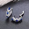 Los Pendientes de Circonita Azul Klein Nuevos Más Vendidos del Mundo, Pendientes Elegantes Europeos y Americanos para Dama E2306