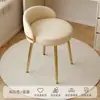 Taburete de Maquillaje para Habitación de Niña, Silla de Manicura de Lujo Ligero, Silla de Tocador Estilo Crema de Gama Alta con Respaldo, Popular en Línea