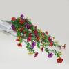 Malla 45 Colgante de Pared de Eucalipto Artificial Violeta Flor de Eucalipto Flor Artificial Escena Decoración de Pared de Boda Decoración de Ratán
