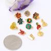 Novo estilo antigo areia dourada acessórios de gota fecho de colar fivela de conexão borboleta pulseira de corda vermelha trançada joias diy