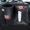 Caja de pañuelos para coche, bote de basura dos en uno, creativo, lindo, caja colgante delantera para reposabrazos de asiento de coche para mujeres