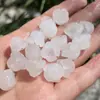 Jade Blanco Natural de Xinjiang Orquídea Lirio Gota Pequeña Pulsera DIY Accesorios de Flor de Campana de Viento de Jade Pendiente de Aretes Punto