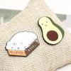 Wisebay transfronterizo nueva moda dibujos animados lindo caja gato aguacate aleación broche ropa bolsa accesorios
