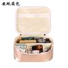Bolsa Cosmética Transfronteiriça Nova Dourada de PVC Conjunto de Três Peças Bordada Estojo Cosmético para Nail Art Bolsa de Armazenamento de Grande Capacidade Bolsa Dumpling