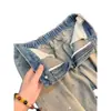 Jeans Vintage Lavados en Azul con Salpicaduras de Tinta para Hombre, Estilo High Street Americano de Otoño, Pantalones Rectos Acampanados Frescos y Elegantes