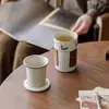 Taza de Oficina Dunhuang Cultural y Creativa con Separador de Ceniza de Planta, Tapa y Filtro, Taza Portátil para Uso en Casa, Venta al por Mayor con Logo