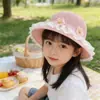 Sombreros para Niños Primavera y Verano Sombreros de Paja para la Playa Borde de Encaje Sombreros de Sol para Niñas Bebés Ala Ancha Protección Solar Sombreros de Sol de Paja