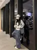 Sudadera con capucha y cremallera estampada 'American Hot Girl' para mujer, nueva de otoño, casual, la más fácil de combinar, tops estilo gótico, top corto