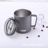Caneca de aço inoxidável para atacado de fábrica com tampa e colher, copo de água para escritório para homens e mulheres, caneca de café para casa, caneca de presente criativa