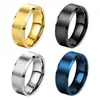 Anillo de Acero de Titanio para Hombre de Moda Norteamericano con Acabado Mate Amazon Shein Temu Popular Set de Joyería