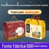 Caixa de Embalagem de Farinha de Moinho de Pedra de Alta Qualidade, Cartão Universal Vazio Personalizado, Macarrão Artesanal de Frutas e Legumes, Caixa Colorida de Farinha Multigrãos