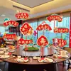 Montagem de cena de celebração de aniversário para idosos, decorações de placa de mesa, painel de KT, suprimentos de atmosfera para celebração de aniversário de 60, 70, 80, 90 anos