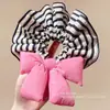 Scrunchie Fofo de Pão e Laço Estilo Coreano para Coque de Menina Anel de Cabelo Preenchido com Algodão Acessórios de Cabelo 2025
