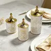 Frasco de almacenamiento estilo europeoFrasco de almacenamiento de lujo ligeroFrasco para té, snacks, dulcesFrasco de plástico sellado