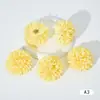 Simulação de Fábrica Flor Crisântemo Orvalhado Flor Artificial Cabeça de Crisântemo Ping Pong Ponta de Orvalho DIY Crisântemo Cabeça de Flor Decorativa de Casamento Acessório de Cabeça