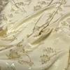 Re-gravado Velho Cetim Humano Seda Rayon Cetim Jacquard Tecido Borboleta Flor Camisa de Manga Grande Roupa Anual Hanfu Cheongsam Tecido