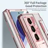 Adequado para Capa de Celular Samsung Zfold8Ultra Dobrável8 Dobradiça Slot para Caneta Dobrável Capa Protetora Transparente Galvanizada
