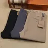 Serie B Otoño nuevo sarga de algodón pantalones de hombre rectos tiro medio elásticos transpirables pantalones casuales de negocios para hombre