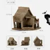 Fabricante Directo de Casas Cerámicas para Acuarios Suministros de Paisajismo para Acuarios Decoración de Pabellón de Bonsái Cabaña Adornos Cerámica Hecha a Mano