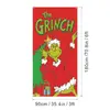 Amazon Transfronterizo Cubierta de Puerta Navideña Merrychristmas Elementos de Grinch Bandera Colgante Cortina de Puerta