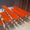 Mesa estilo chino de madera Okan, mesa de centro para cambiarse los zapatos de madera de nogal, silla de secuoya, taburete cuadrado, banco de palo de rosa rojo, banco de madera maciza