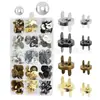 Hebilla Magnética de Metal 14/18mm Hebilla Magnética sin Costuras Hebilla de Succión Hebilla para Cartera Bolsa Hebilla a Presión Redonda Traje de 4 Colores