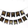FELIZ AÑO NUEVO letras bronceadas banderín de cola de pez decoración de fiesta FELIZ AÑO NUEVO flor