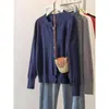Cárdigan de Punto Redondo Suave y Esponjoso Estilo Coreano Chaqueta Pequeña Ropa de Otoño/Invierno para Mujer Suéter que Reduce la Edad Capa Exterior Top Adelgazante