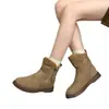 Botas de nieve de cuero suave y felpa de moda para mujer, nueva colección de invierno 2026, con suela gruesa, forro de felpa, que aumentan la altura y cálidas botas Martin
