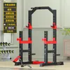 Rack de Supino com Barra Rack de Agachamento para Homens em Casa Estrutura Multifuncional Power Rack Equipamento de Fitness Rack de Barra Fixa