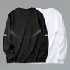 [Envío Rápido] Camiseta de Manga Larga para Hombre, Ropa Interior de Otoño para Hombre, Corte Holgado, Capa Base Elástica, Camiseta Estampada para Hombre