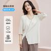 Pijama de Seda de Hielo Aoweizi para Mujer Primavera y Verano Talla Grande con Almohadillas en el Pecho Mangas Cortas Pantalones Cortos Traje de Ropa para el Hogar para Mujer