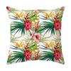 Funda de almohada de poliéster con estampado de plantas tropicales, funda de cojín para sofá, tela de oficina, funda de almohada con estampado transfronterizo para el hogar