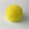 Venta Directa de Fábrica Colgante de Bola de Pelo de Conejo Sintético Accesorios para Mascotas Materiales para Juguetes Colgante para Bolso Llavero Bola Redonda