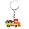 Chaveiro Criativo Série de Carros de Engenharia Desenho Animado PVC Borracha Macia Veículo Fofo Acessórios para Chave de Carro Pingente
