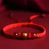 Pulsera de cuerda roja del zodiaco ágata rojo natural pulsera de cuentas de la suerte para hombres y mujeres estilo igual que Putuo Mountain TikTok