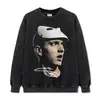 Sudadera con capucha y estampado de Eminem Hip Hop Americano Hip Hop Lavada Peso Pesado Algodón Puro Al por Mayor