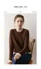 Suéter de Punto con Bloques de Color 100% Cachemira Pura para Mujer, Cuello Redondo, Jersey Holgado, Estilo Coreano, Top Elegante