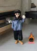 Conjunto de chaqueta acolchada de camuflaje de invierno para niños, estilo coreano, atuendo deportivo y elegante de dos piezas para niños, adecuado tanto para niños pequeños como mayores, calidad de exportación