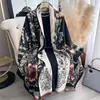 Bufanda jacquard floral vintage estilo francés más vendida transfronteriza, imitación cachemir, engrosada para abrigar en otoño e invierno, adecuada para usar como chal o manta de hombros en ambientes con aire acondicionado, venta al por mayor