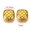 Cuentas perforadas de acero inoxidable cuentas espaciadoras de agujero grande chapadas en oro de 18 quilates cuentas para collar con colgante joyería DIY pulsera al por mayor