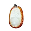 Pendente Buda Colorido de Jade Afegão Atacado com Lótus, Ornamento Pendente de Lótus com Personagem Buda Finamente Esculpido, Pingente de Jade, Suprimento para Transmissão ao Vivo
