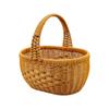 Cesta de Flores de Mimbre Imitación para Dropshipping Transfronterizo, Cesta de Mano, Cesta de Frutas de Mimbre Creativa DIY Pastoral, Cesta de Compras, Cesta de Regalo