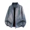 Ropa Nueva de Hombre para Primavera, Ropa Básica de Trabajo para Otoño, Chaqueta con Cuello Mao, Cárdigan Holgado con Cremallera, Chaqueta de Marca de Moda