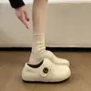 Sapatos Birkenstock Estilo Britânico de Couro Sintético Retrô para Mulheres 2026 Primavera Novo Estilo Botão Velcro Altura Interna Aumentada Sapatos Casuais