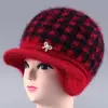 Nuevo Gorro Cálido de Invierno para Mujeres de Mediana Edad y Mayores, Protección para las Orejas de la Abuela, a Prueba de Frío, Gorro de Lana Tejido con Felpa Adicional