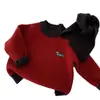 Suéter Mai Bao para Meninos 2026 Inverno Novo Estilo Malha Estilosa Infantil para Crianças Pequenas Roupa Festiva de Ano Novo Tendência