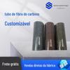 Tubo de Fibra de Carbono Dourado de Alta Qualidade 3K Sarjado Trama Simples Tubo Redondo Fabricante de Tubos de Carbono Fornecimento Direto Perfil de Tubo de Fibra de Carbono de Alta Resistência